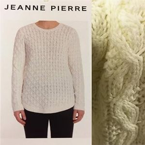 NWT Jeanne Pierre's Fisherman cable-knit sweater Sz XL